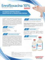 Enrofloxacina 10% Sanfer® : Patógenos respiratorios y digestivos en la producción porcina.